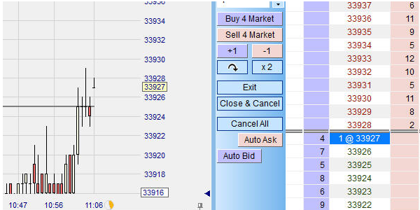 Le carnet d'ordres sur la plateforme de trading NanoTrader.